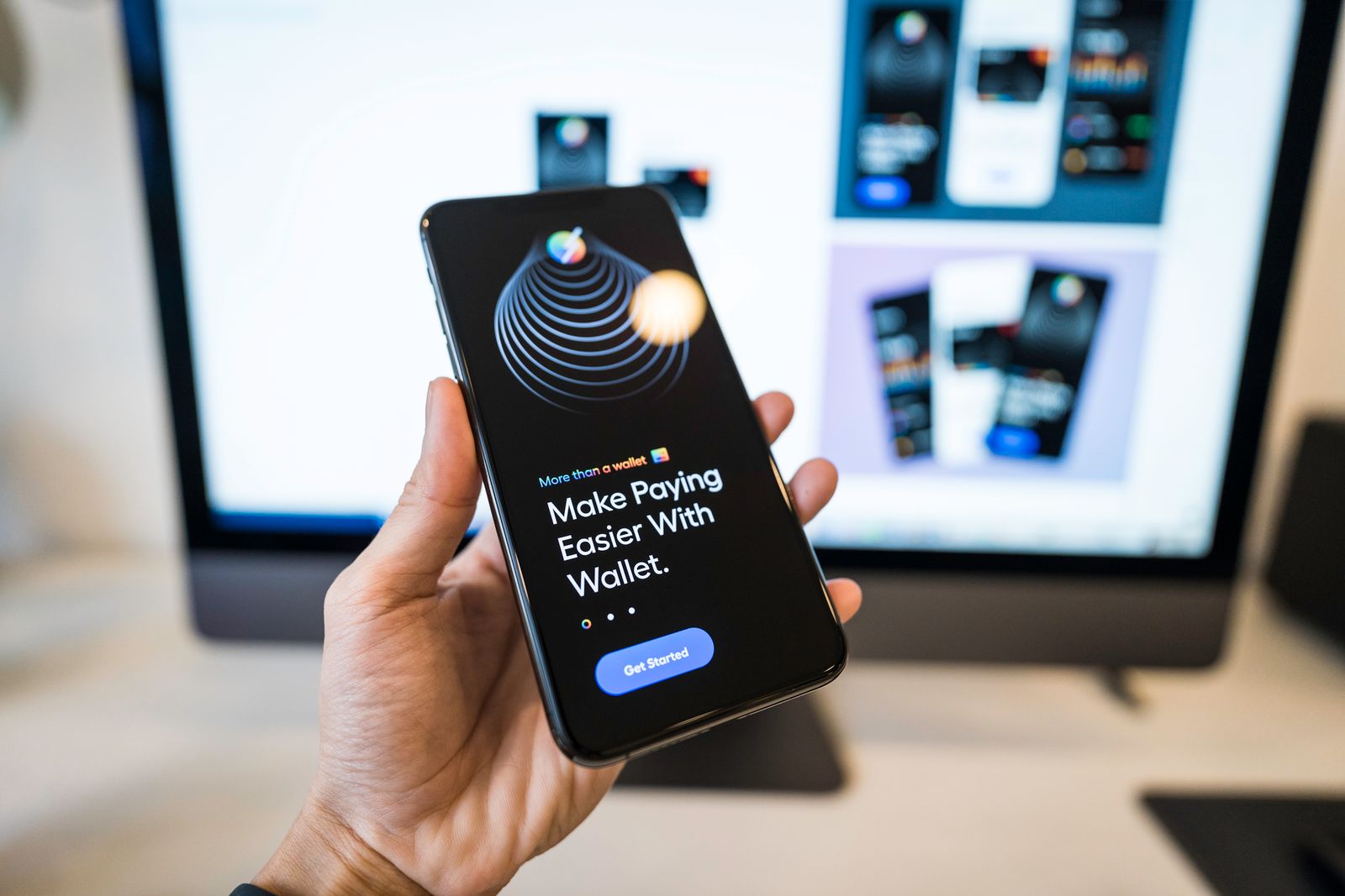 A smartphone showing a digital wallet payment app