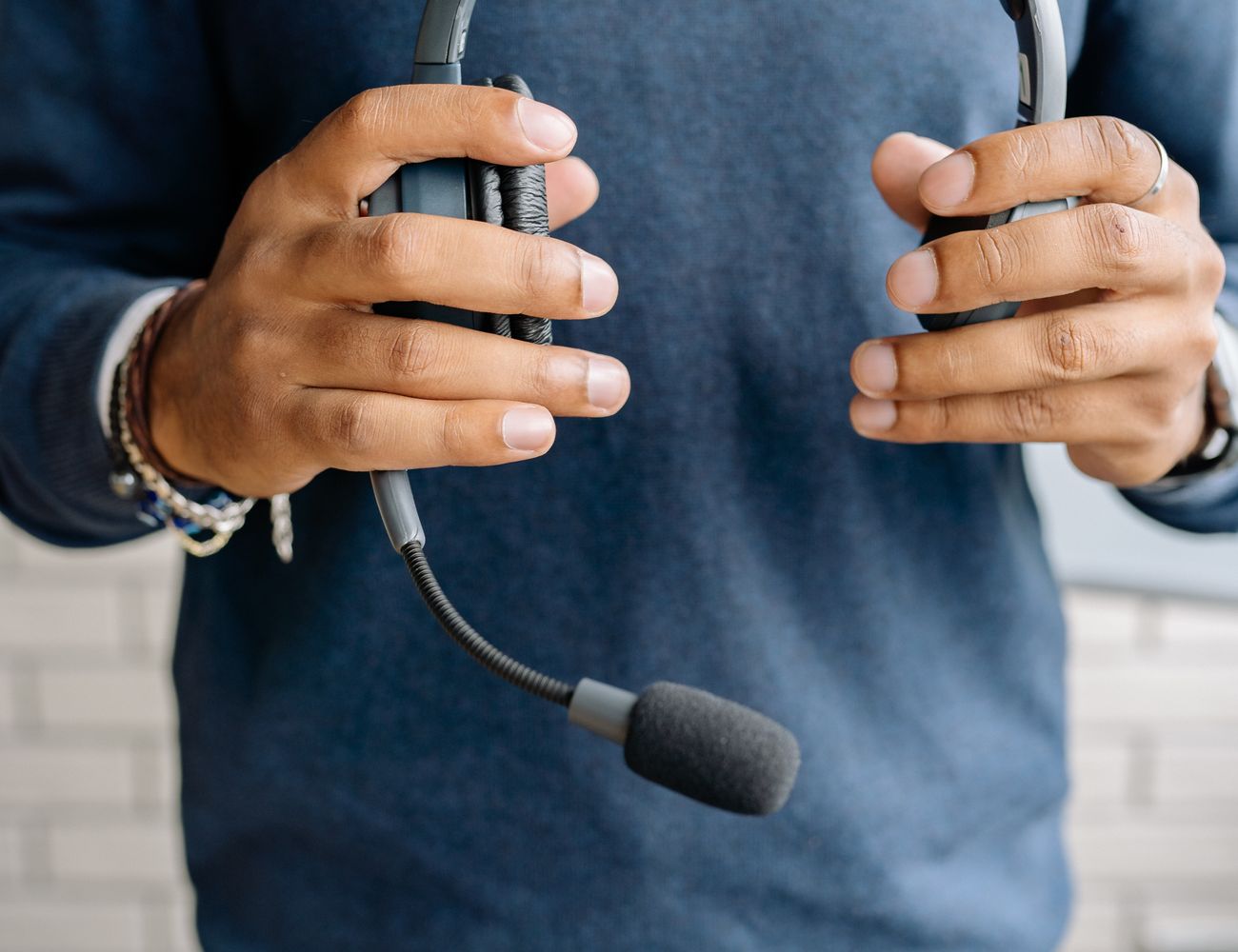 A Bondricks support agent wearing a headset